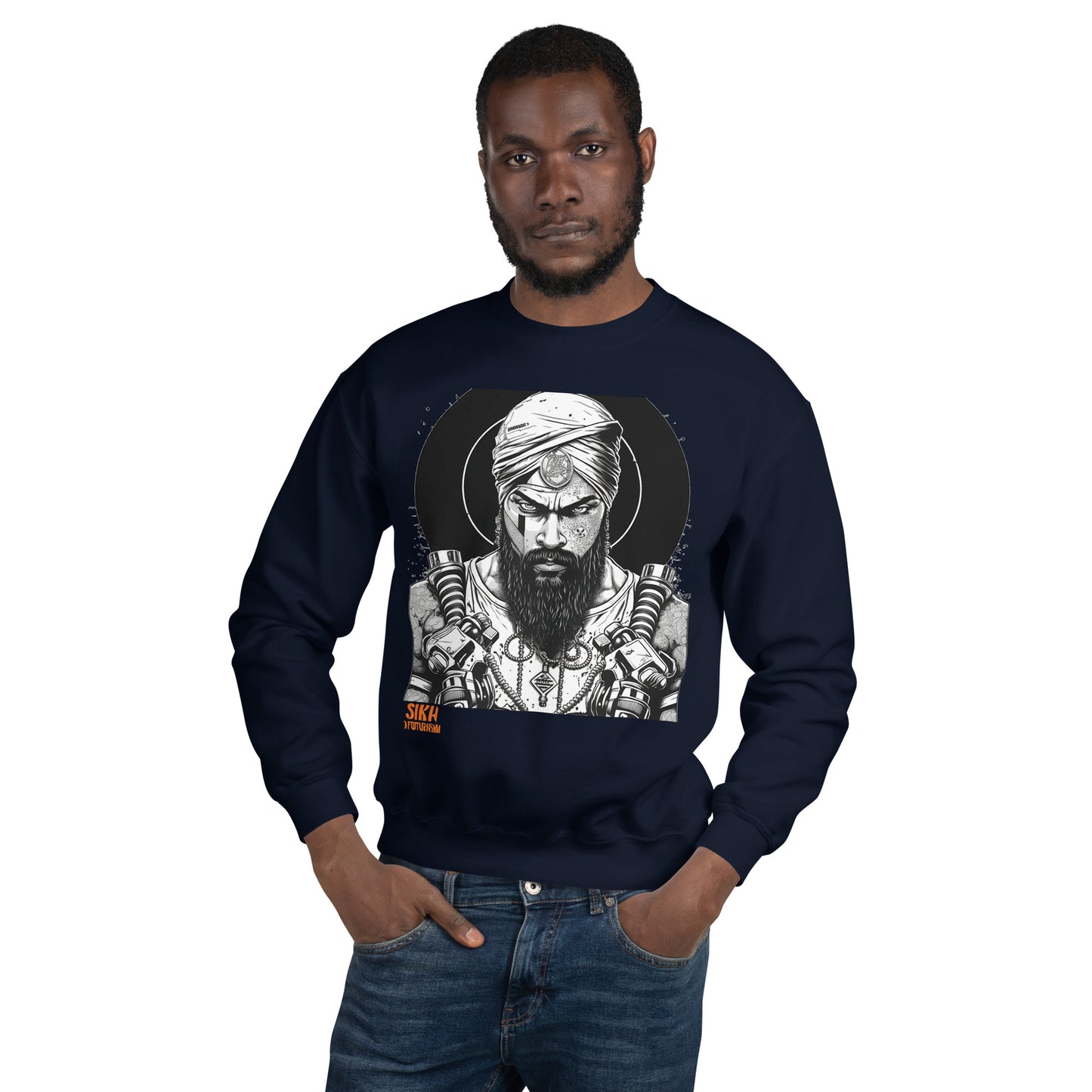 Sikh Cyberpunk Warrior - Unisex Sweatshirt